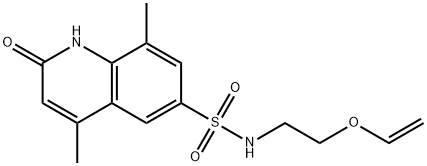 N-(2-ethenoxyethyl)-4,8-dimethyl-2-oxo-1H-quinoline-6-sulfonamide 结构式