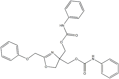 [2-(phenoxymethyl)-4-(phenylcarbamoyloxymethyl)-5H-1,3-oxazol-4-yl]methyl N-phenylcarbamate 结构式