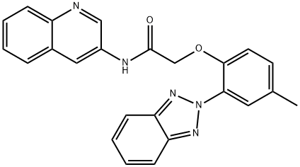 2-[2-(benzotriazol-2-yl)-4-methylphenoxy]-N-quinolin-3-ylacetamide 结构式