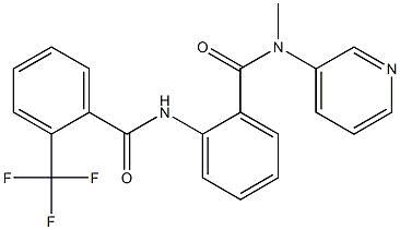 N-[2-(pyridin-3-ylmethylcarbamoyl)phenyl]-2-(trifluoromethyl)benzamide 结构式