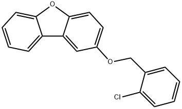 2-[(2-chlorophenyl)methoxy]dibenzofuran 结构式