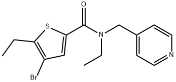 4-bromo-N,5-diethyl-N-(pyridin-4-ylmethyl)thiophene-2-carboxamide 结构式