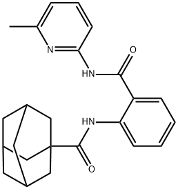 N-[2-[(6-methylpyridin-2-yl)carbamoyl]phenyl]adamantane-1-carboxamide 结构式