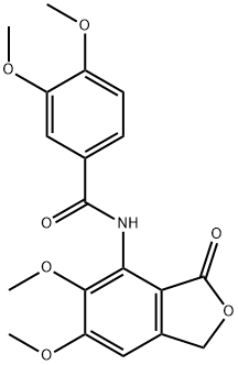 N-(5,6-dimethoxy-3-oxo-1H-2-benzofuran-4-yl)-3,4-dimethoxybenzamide 结构式