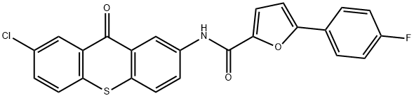 N-(7-chloro-9-oxothioxanthen-2-yl)-5-(4-fluorophenyl)furan-2-carboxamide 结构式