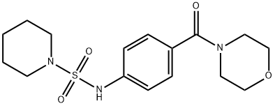 N-[4-(morpholine-4-carbonyl)phenyl]piperidine-1-sulfonamide 结构式