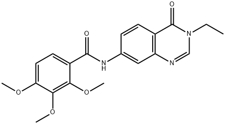 N-(3-ethyl-4-oxoquinazolin-7-yl)-2,3,4-trimethoxybenzamide 结构式