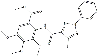 methyl 3,4,5-trimethoxy-2-[(5-methyl-2-phenyltriazole-4-carbonyl)amino]benzoate 结构式