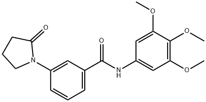 3-(2-oxopyrrolidin-1-yl)-N-(3,4,5-trimethoxyphenyl)benzamide 结构式