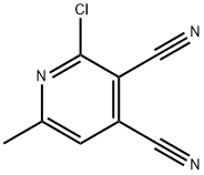 2-chloro-6-methylpyridine-3,4-dicarbonitrile 结构式