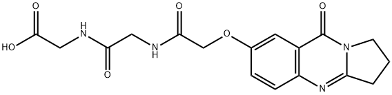 2-[[2-[[2-[(9-oxo-2,3-dihydro-1H-pyrrolo[2,1-b]quinazolin-7-yl)oxy]acetyl]amino]acetyl]amino]acetic acid 结构式