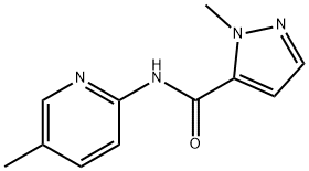 2-methyl-N-(5-methylpyridin-2-yl)pyrazole-3-carboxamide 结构式