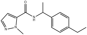 N-[1-(4-ethylphenyl)ethyl]-2-methylpyrazole-3-carboxamide 结构式