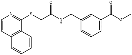 methyl 3-[[(2-isoquinolin-1-ylsulfanylacetyl)amino]methyl]benzoate 结构式