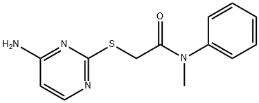 2-(4-aminopyrimidin-2-yl)sulfanyl-N-methyl-N-phenylacetamide 结构式
