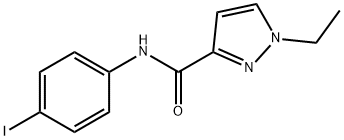 1-ethyl-N-(4-iodophenyl)pyrazole-3-carboxamide 结构式