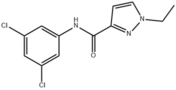 N-(3,5-dichlorophenyl)-1-ethylpyrazole-3-carboxamide 结构式
