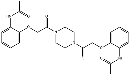 N-[2-[2-[4-[2-(2-acetamidophenoxy)acetyl]piperazin-1-yl]-2-oxoethoxy]phenyl]acetamide 结构式
