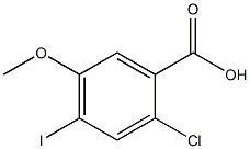 2-Chloro-4-iodo-5-methoxy-benzoic acid 结构式