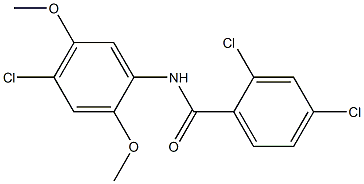 2,4-dichloro-N-(4-chloro-2,5-dimethoxyphenyl)benzamide 结构式
