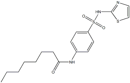 N-[4-(1,3-thiazol-2-ylsulfamoyl)phenyl]octanamide 结构式