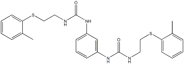 1-[2-(2-methylphenyl)sulfanylethyl]-3-[3-[2-(2-methylphenyl)sulfanylethylcarbamoylamino]phenyl]urea 结构式