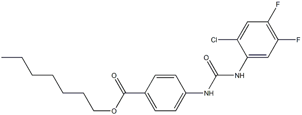 heptyl 4-[(2-chloro-4,5-difluorophenyl)carbamoylamino]benzoate 结构式