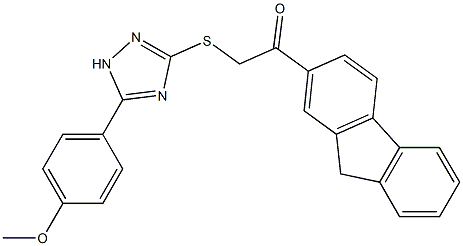 1-(9H-fluoren-2-yl)-2-[[5-(4-methoxyphenyl)-1H-1,2,4-triazol-3-yl]sulfanyl]ethanone 结构式