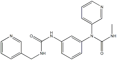 1-(pyridin-3-ylmethyl)-3-[3-(pyridin-3-ylmethylcarbamoylamino)phenyl]urea 结构式