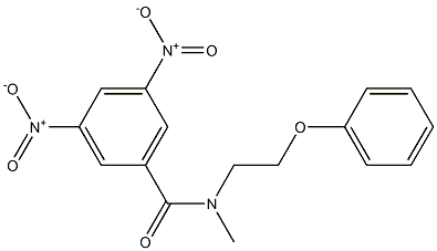 N-methyl-3,5-dinitro-N-(2-phenoxyethyl)benzamide 结构式