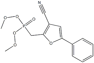 2-(dimethoxyphosphorylmethyl)-5-phenylfuran-3-carbonitrile 结构式