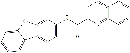 N-dibenzofuran-3-ylquinoline-2-carboxamide 结构式