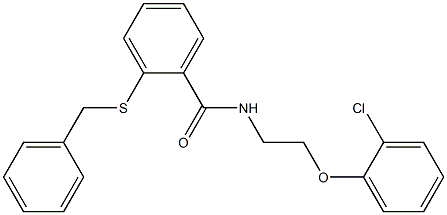 2-benzylsulfanyl-N-[2-(2-chlorophenoxy)ethyl]benzamide 结构式