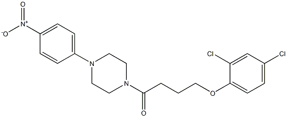 4-(2,4-dichlorophenoxy)-1-[4-(4-nitrophenyl)piperazin-1-yl]butan-1-one 结构式