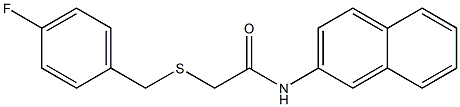 2-[(4-fluorophenyl)methylsulfanyl]-N-naphthalen-2-ylacetamide 结构式