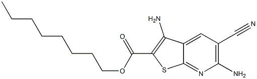 octyl 3,6-diamino-5-cyanothieno[2,3-b]pyridine-2-carboxylate 结构式