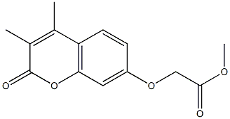 methyl 2-(3,4-dimethyl-2-oxochromen-7-yl)oxyacetate 结构式