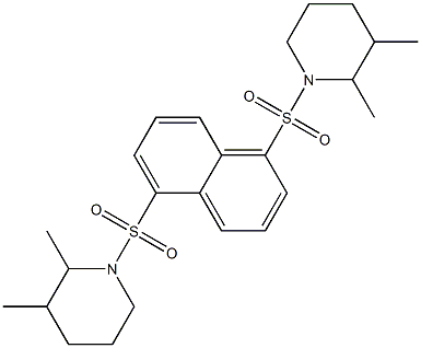 1-[5-(2,3-dimethylpiperidin-1-yl)sulfonylnaphthalen-1-yl]sulfonyl-2,3-dimethylpiperidine 结构式