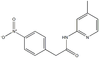 N-(4-methylpyridin-2-yl)-2-(4-nitrophenyl)acetamide 结构式