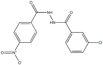 3-chloro-N'-(4-nitrobenzoyl)benzohydrazide 结构式