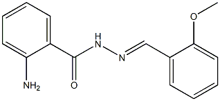 2-amino-N-[(E)-(2-methoxyphenyl)methylideneamino]benzamide 结构式