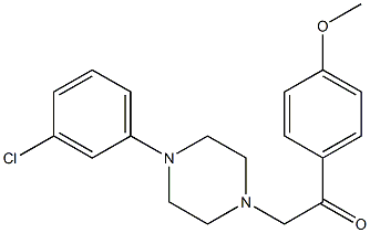 1-[4-(3-chlorophenyl)piperazin-1-yl]-2-(4-methoxyphenyl)ethanone 结构式