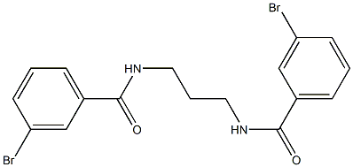 3-bromo-N-[3-[(3-bromobenzoyl)amino]propyl]benzamide 结构式