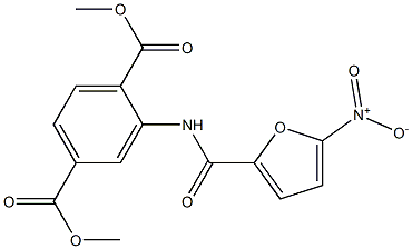 dimethyl 2-[(5-nitrofuran-2-carbonyl)amino]benzene-1,4-dicarboxylate 结构式