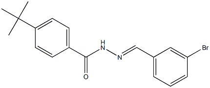 N-[(E)-(3-bromophenyl)methylideneamino]-4-tert-butylbenzamide 结构式