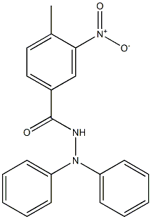 4-methyl-3-nitro-N',N'-diphenylbenzohydrazide 结构式