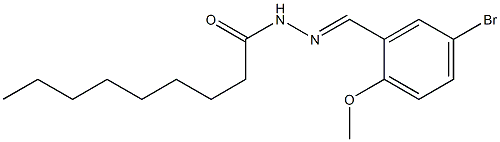 N-[(E)-(5-bromo-2-methoxyphenyl)methylideneamino]nonanamide 结构式