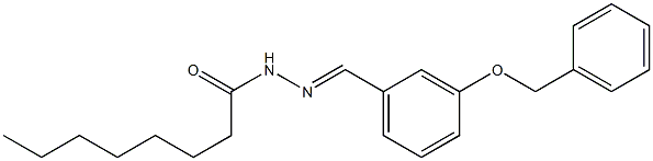 N-[(E)-(3-phenylmethoxyphenyl)methylideneamino]octanamide 结构式