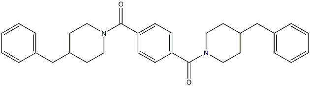 [4-(4-benzylpiperidine-1-carbonyl)phenyl]-(4-benzylpiperidin-1-yl)methanone 结构式