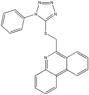 6-[(1-phenyltetrazol-5-yl)sulfanylmethyl]phenanthridine 结构式